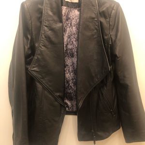 Lightly Worn Black Leather Jacket
